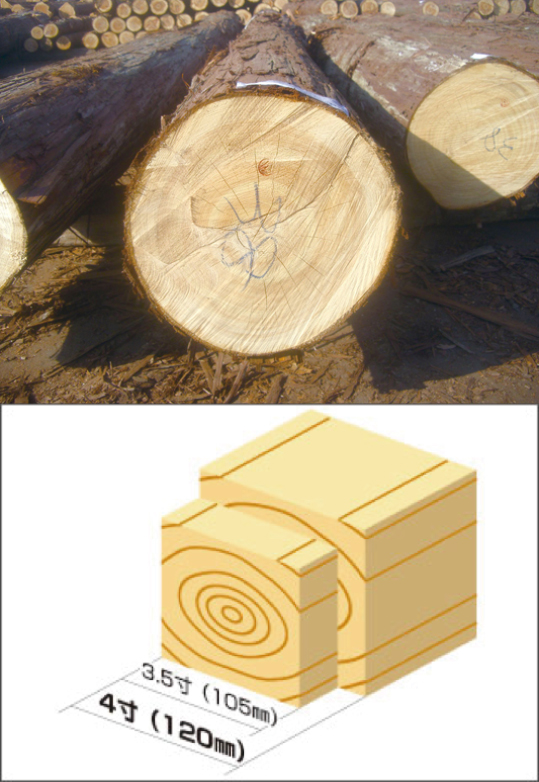 奈良の注文住宅の会社平野木材では構造材に無垢の木を使います画像