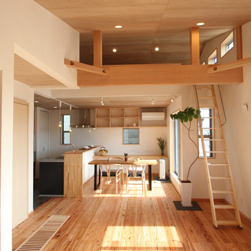 奈良木の家2階リビングなら平野木材