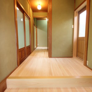 奈良で古民家旧家の玄関リフォームなら木の家注文住宅の工務店平野木材へ