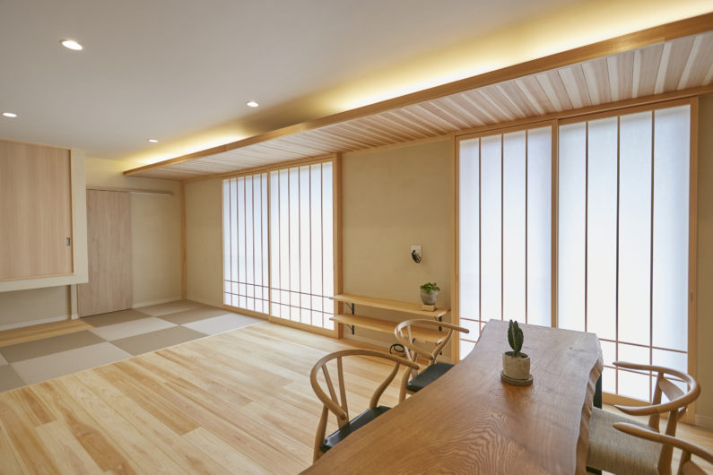 奈良で木の家注文住宅ひのきリビングなら平野木材