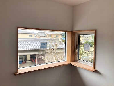 奈良で木の家注文住宅の平野木材の木枠の窓