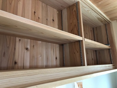 奈良で木の家注文住宅の平野木材の造作収納